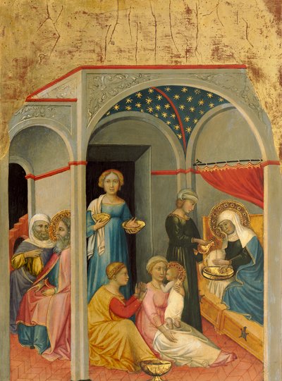 The Nativity of the Virgin, c.1400-5 by Andrea di Bartolo